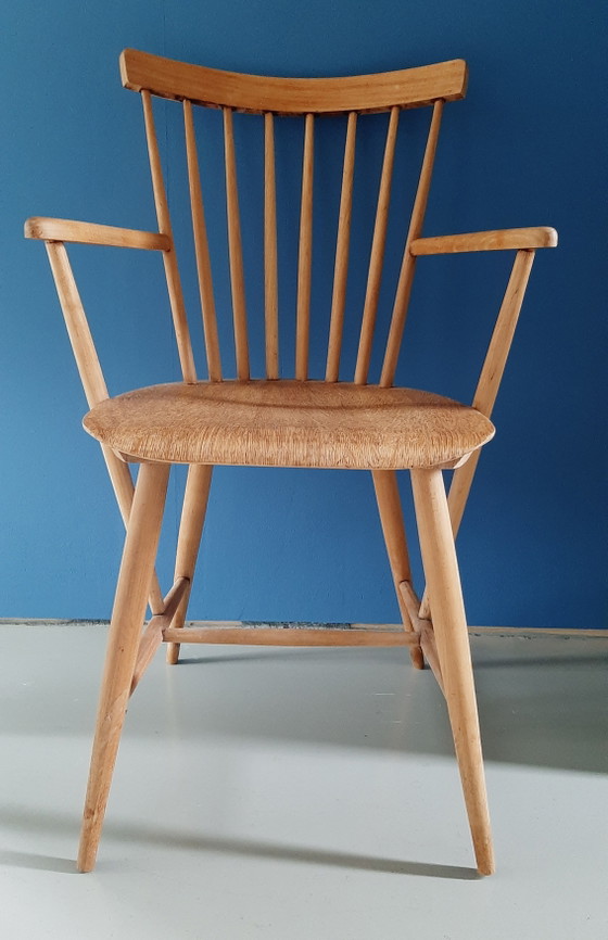 Midcentury spijlenstoel jaren '60 Pastoe – Stoelen / fauteuils, Wood (photo 18 of 24)