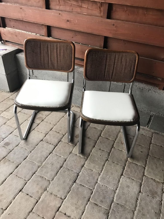 Mid-Century Modern Upholstered Chrome Dining Chairs, 1970s, Set of 4 – Mid Century Modern (photo 4 of 7)