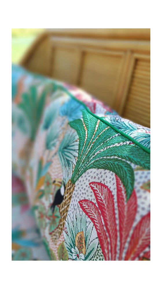 Image 1 of Divano tropicale vintage in bambù e rattan