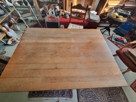 Esstisch Eiche massiv | X-Beine Keil 140x 96 x 74cm – Dining tables, Wood (photo 4 of 6)
