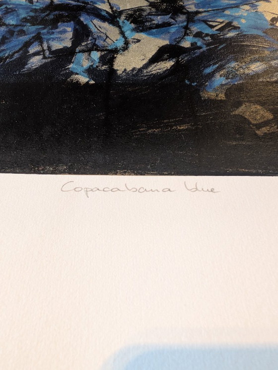 Sjer Jacobs Siebdruck "Copacabana Blue" – Kunst, Papier (photo 5 of 7)
