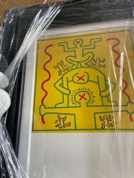 Image 1 of Keith Haring (1958-1990), Courtnesy George Mulder, Nueva York, conjunto de 4 postales litografías offset, impresas en 