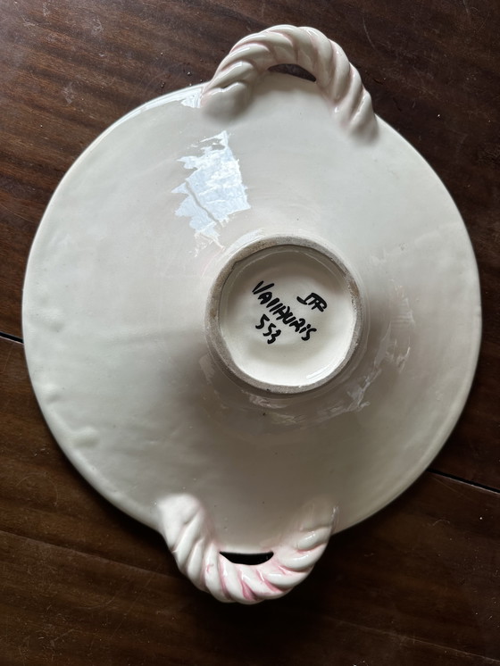 Image 1 of Große Schale / Vakuum Tasche Vallauris Keramikerin VTF 38 / 32 cm