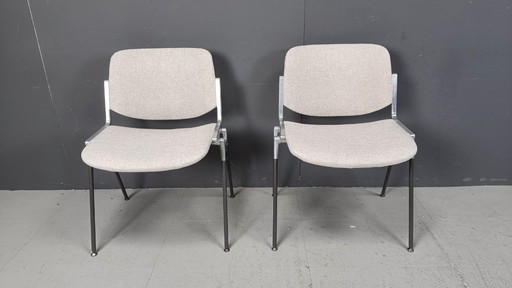 Vintage DSC 106 bijzettafelstoelen van Giancarlo Piretti voor Castelli, set van 6