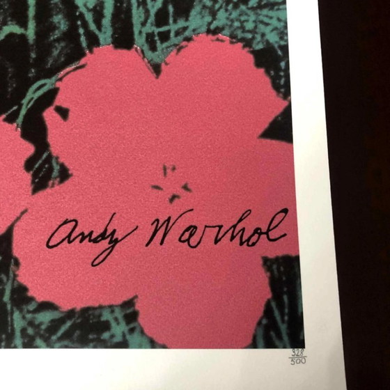 Lithografie "Poppy Flowers" uit de jaren 1990, geïnspireerd op Andy Warhol. – Litho's & Zeefdrukken, Paper (photo 10 of 11)