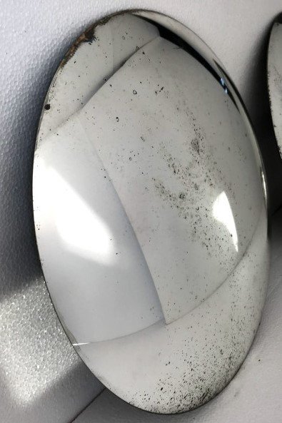 Image 1 of Espejo convexo plateado a mano: plata, bronce o ahumado, liso o envejecido