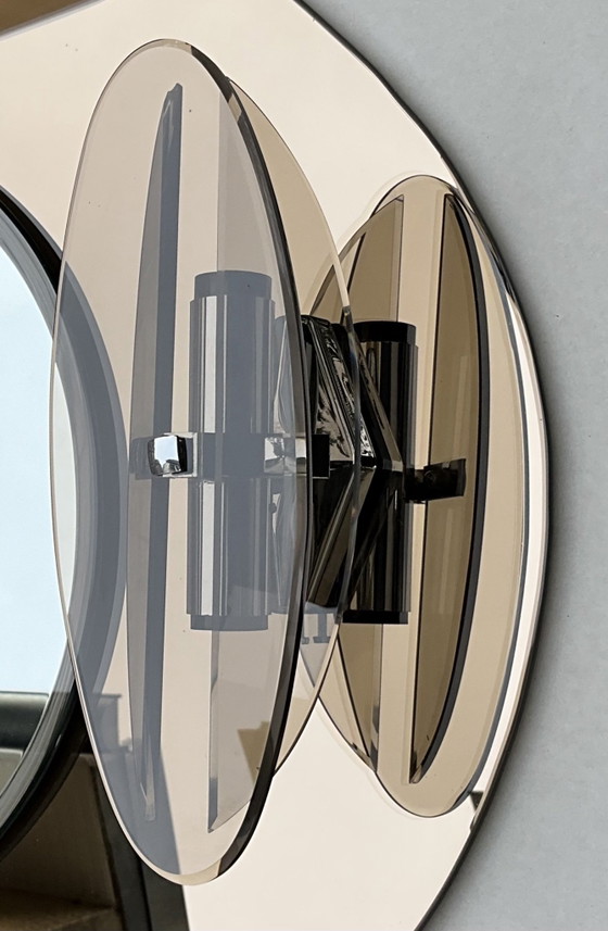 VECA, Italian design bathroom set, double mirror, 70s, Glass, Metal, Silver (photo 11 of 15)
