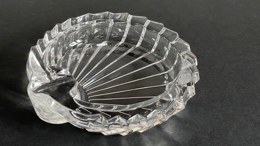 Shell-shaped ashtray Vintage crystal
