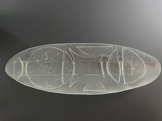 Image 1 of Glass Bowl With Minimalist Geometric Patterns