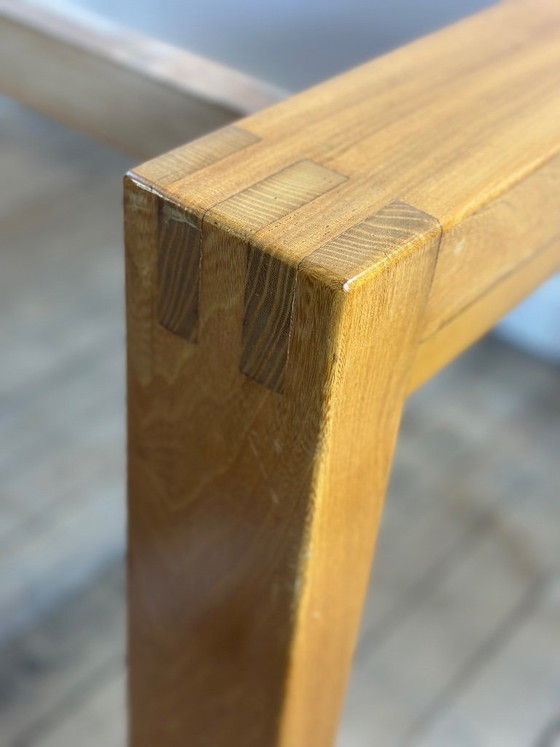 Image 1 of Extendable table in solid oiled elm, Maison REGAIN, 1970