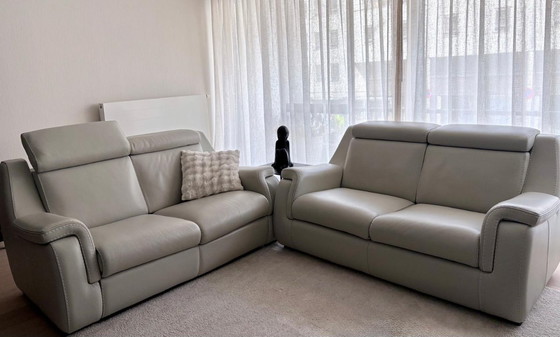 Image 1 of Conjunto de salón de cuero de alta calidad de 2 x 2 plazas
