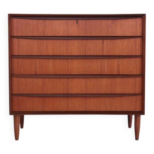 Vintage Danish design wide chest of drawers in teak – ladekasten, Wood, Scandinavian
