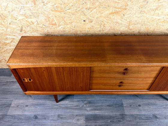 Image 1 of Teakhouten dressoir/credenza uit de jaren 60/70 van H.W. Klein Bramin, Deens modern design.