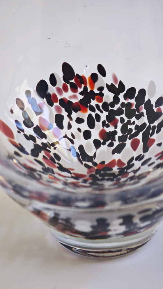 Image 1 of Bicchieri artistici messicani soffiati a mano con coriandoli