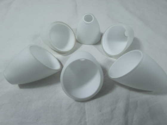 Image 1 of G4 glass lamp shades matte white horseshoe model New!