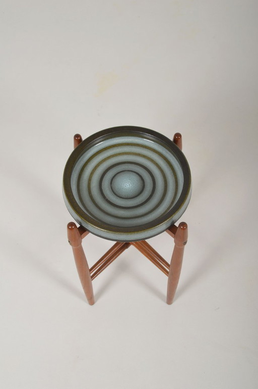 Tavolino con ciotola in ceramica di Hundevad & Basse per Knabstrup