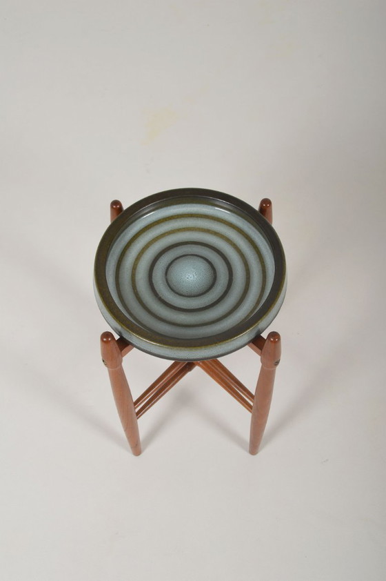 Image 1 of Beistelltisch mit Keramikschale von Hundevad & Basse für Knabstrup