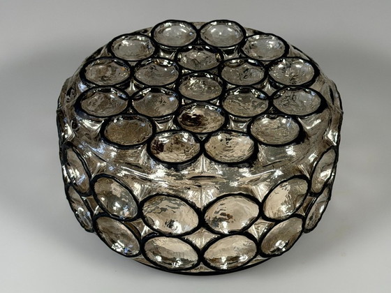 Image 1 of Lampada da soffitto anni '60/'70, Plafoniere, Glashütte Limburg, Germania, vetro e metallo