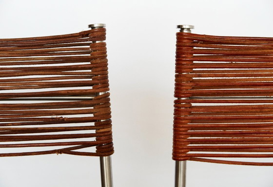Image 1 of Pair Tito Agnoli Barstools "MissB" for Pierantonio Bonacina