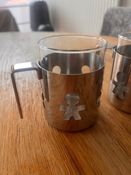 Alessi Girotondo “King Kong” – set of 4 designer glasses – Giovannoni & Venturini