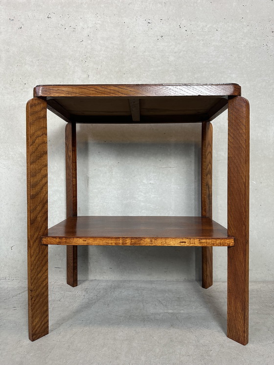 Image 1 of Art Deco side table - oak