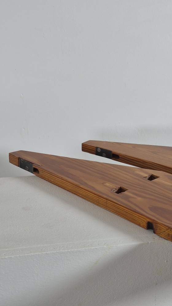 Scaffale a parete brutalista vintage in pino Mid-Century – Decorazioni murali, Wood (photo 12 of 15)