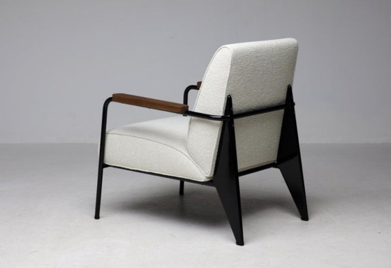 Image 1 of Vitra Jean Prouvé Salonsessel | Elfenbein Nubien | Zeitlose französische Eleganz