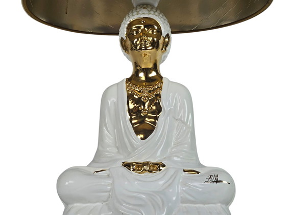 Image 1 of Massive Belgium - Table lamp - Buddha - Hollywood Regency Style - Gold - 80's
