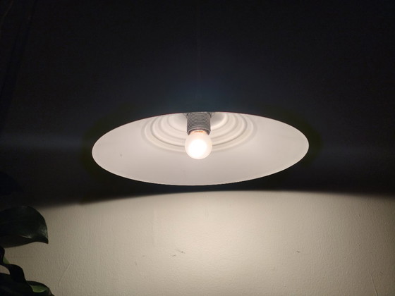 Image 1 of Blue lacquered metal pendant light