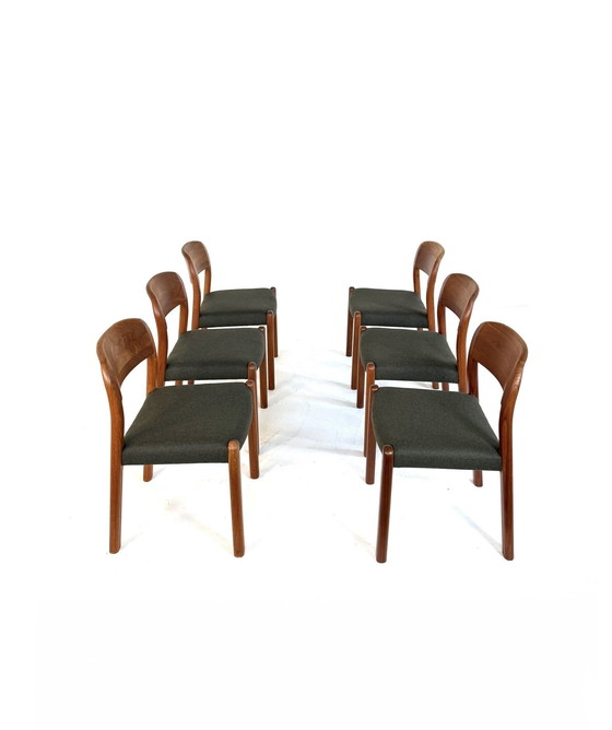 Image 1 of 6 sedie da pranzo danesi restaurate, EMC Møbler '80