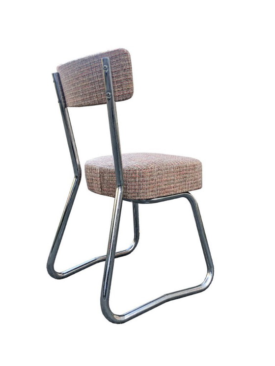 Image 1 of 4 sedie Roneo Pullman, Bauhaus 1950, tappezzate