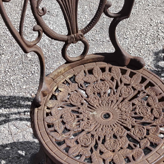 Garten-Set aus Gusseisen mit Stühlen und Tisch – Marmor, Klassiek (photo 17 of 20)