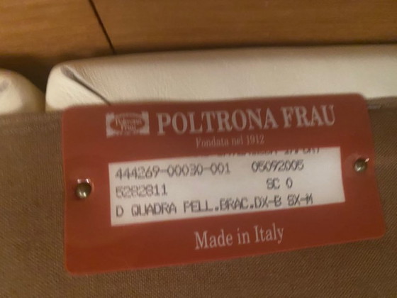 Image 1 of Designersofa, weißes Leder, italienisches Design „Poltrona“