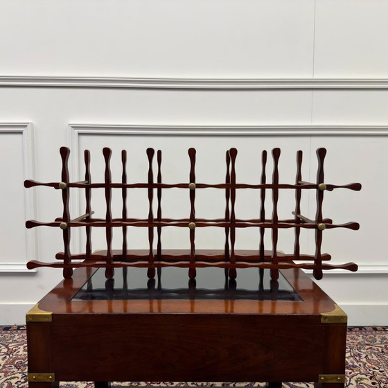 Original Globe Wernicke Large Wine Rack for Bookcase, Wood, Brass, Brown (photo 4 of 6)