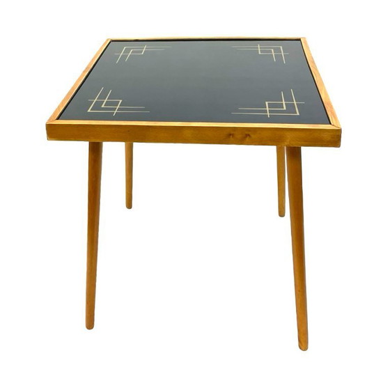 Image 1 of Mesa de centro Alfred Busch, Alemania, década de 1960, vidrio y madera de haya