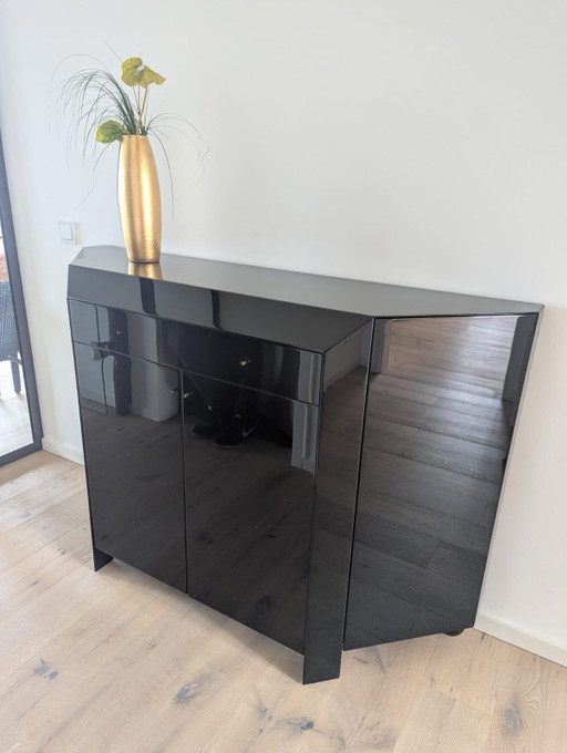 Commode/buffet/haut de commode Interlübke de haute qualité - laque noire piano