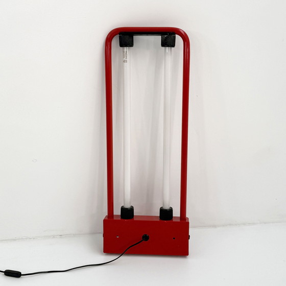 Image 1 of Red Double Neon Lamp by Gian N. Gigante for Zerbetto, 1980s