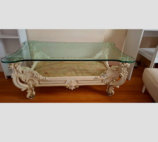Baroque Coffee Table Silik – salontafels, Marble, Glass