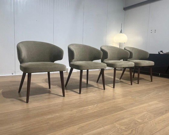 Image 1 of MINT CONDITION Minotti Dining Chairs Beige/Taupe Set 4