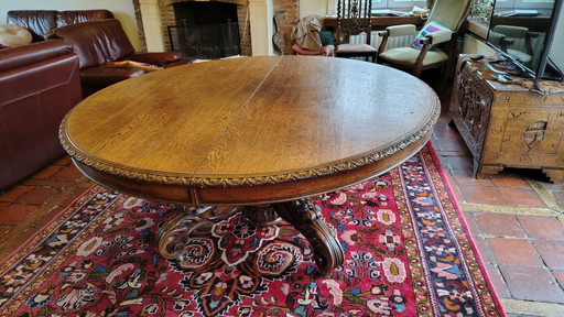 Oak dining table for 6 to 20 people