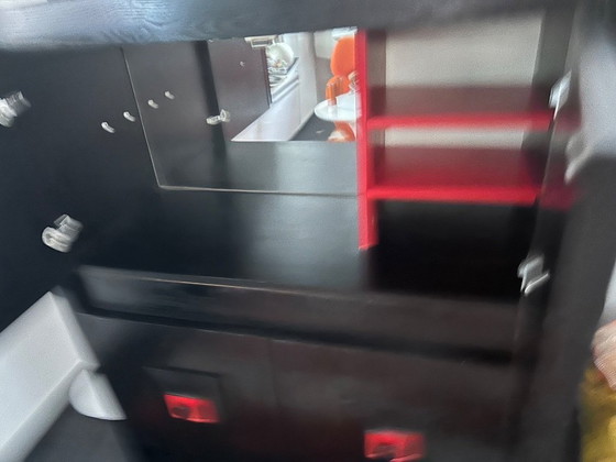 Image 1 of Alter schwarzer De Coene Wandschrank