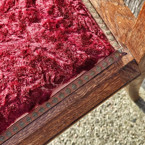 Image 1 of 2 chaises de salle à manger Art Déco - Chaises anciennes en noyer sculpté à la main - Années 1920