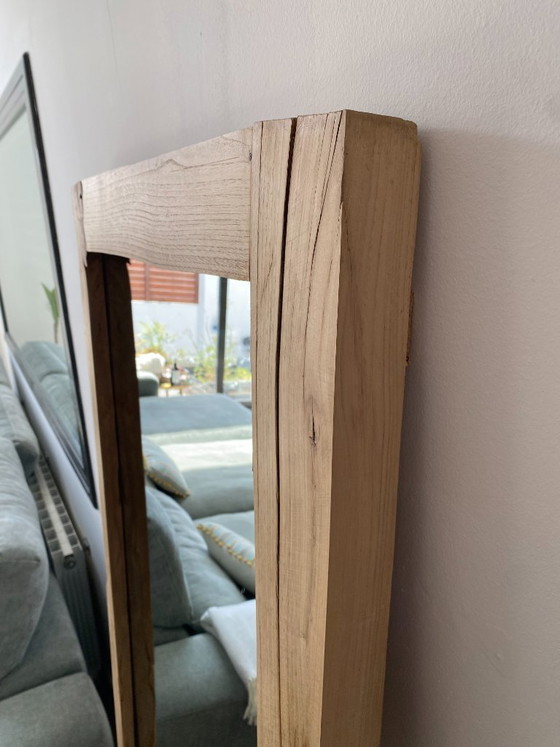 Image 1 of Handcrafted mirror made of solid chestnut wood