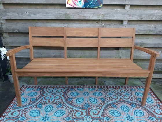 Image 1 of Banc de jardin en teck 150 cm, 3 personnes