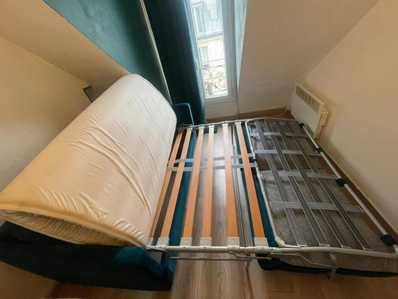 Image 1 of MdM 3-zitsbank van blauw fluweel