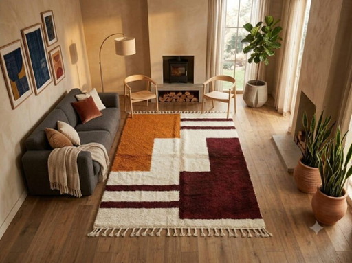 Luxe handgemaakt Marokkaans tapijt – Authentiek Atlas-vakmanschap 200cmx300cm – vloerkleden en tapijten (photo 2 of 7)