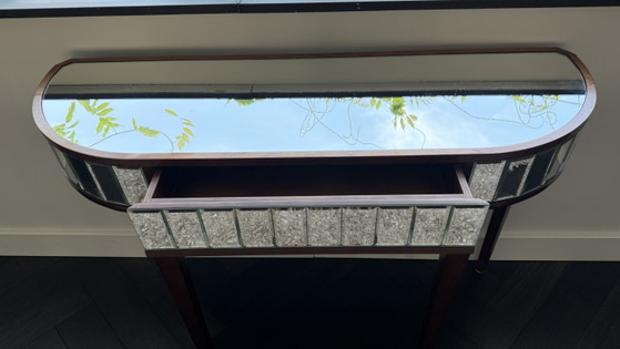Image 1 of Laura Ashley Capri spiegelende consoletafel — Demi-Lune