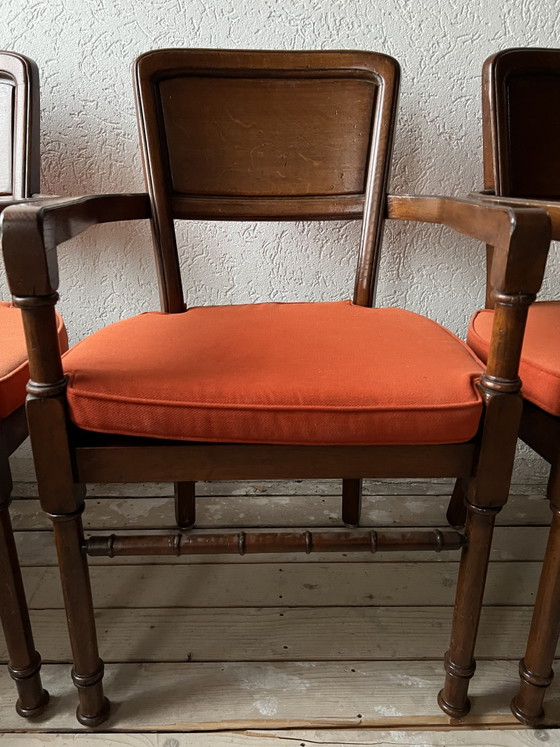 5 fauteuils de salle à manger anciens RAC Royal – Chaises de salle à manger, Textile, Wood (photo 3 of 8)