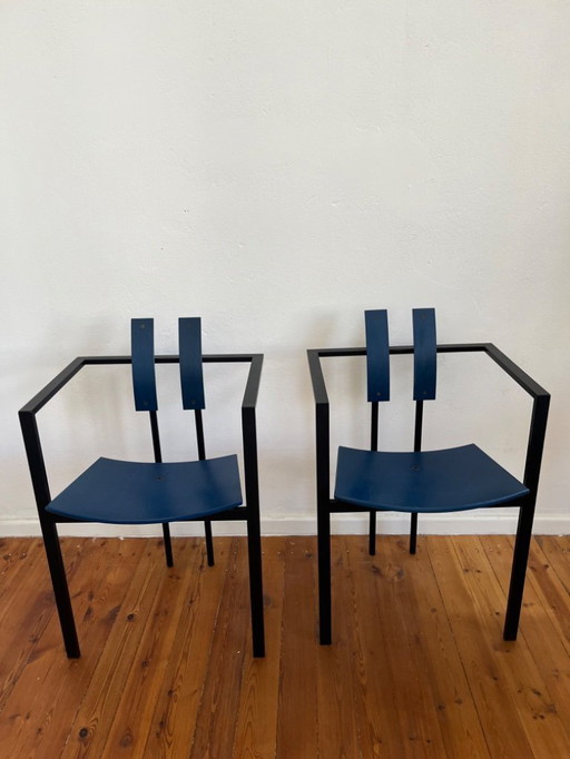 Vintage Design Memphis 'Trix' chairs by KFF 4-set