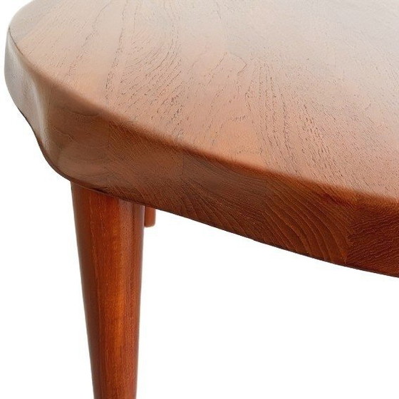 Image 1 of Tavolino da caffè rotondo in teak di design danese di metà secolo, John Boné Mikael Laursen, anni '60